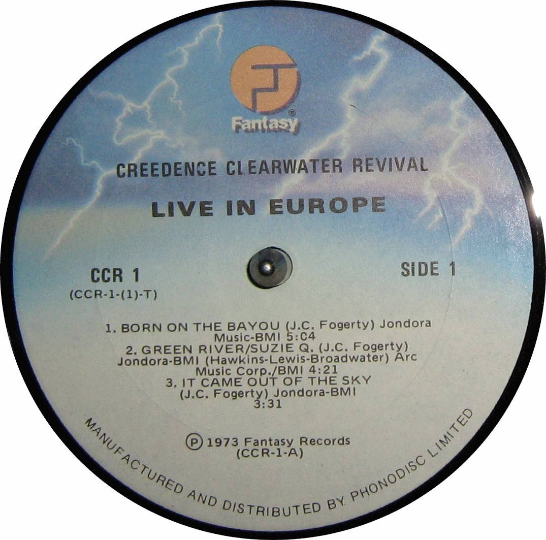 Creedence Clearwater Revival Live In Europe [lp label a can]